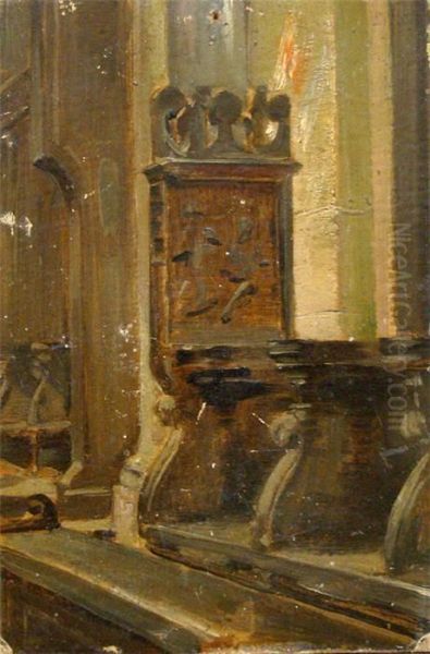 Drei Olgemalde: Kircheninterieurs - view 1