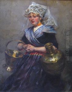 Young Girl With Copper Vessels