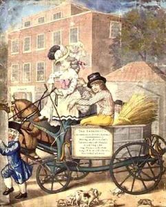 A Lesson Westward or a Morning Visit to Betty Cole Hammersmith Turnpike by Robert Dighton