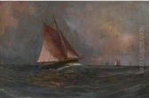 Seascape With Sailboats by William Merritt Post