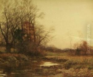 Autumn Landscape With Stream by William Merritt Post