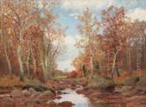 ''autumn'' by William Merritt Post