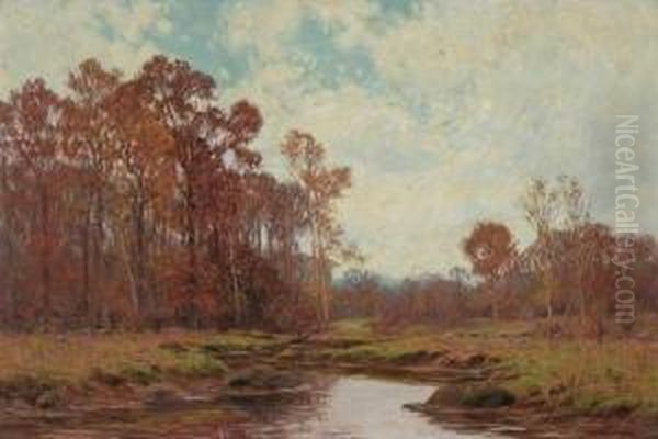 Stream In An Autumn Landscape - view 1