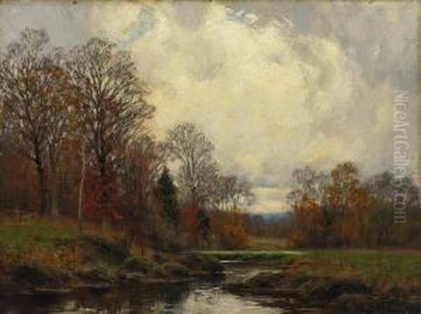 Autumn Landscape With Stream - view 1