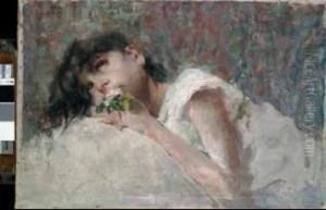 Ragazza Con Fiori by Salvatore Postiglione