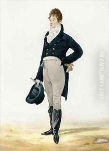 Portrait of George Beau Brummell 1778-1849 by Robert Dighton