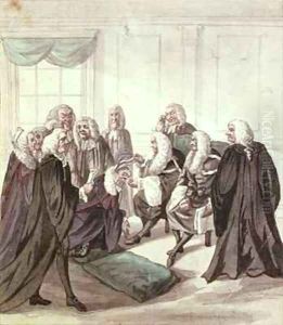A Peep into Westminster Hall on a Call of Sergeants by Robert Dighton