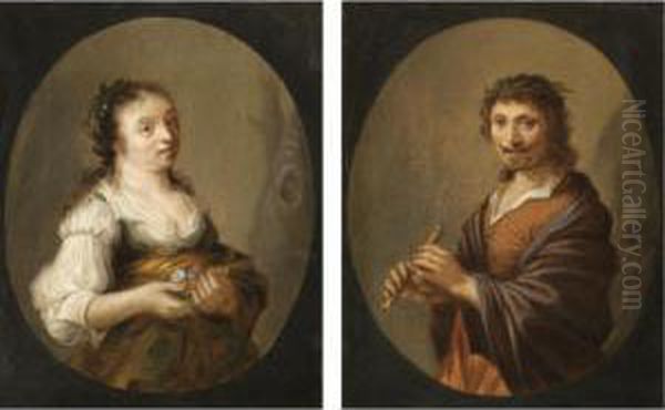Portraits Of A Gentleman And A Lady In Arcadian Dress - view 1