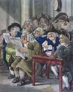 Stockjobbers Extraordinary satirical sketch by Robert Dighton