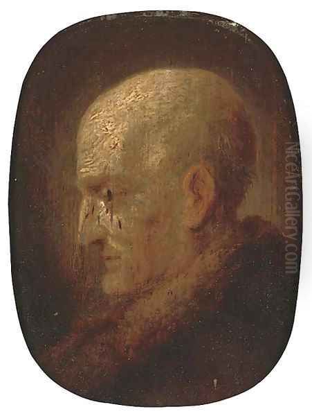 A head of an elderly bearded man - view 1