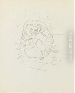 A Preparatory Sketch For The 
Tale Of Mrs. Tiggy-winkle: Mrs. Tiggy-winkle Taking Something Out Of A 
Clothes-basket