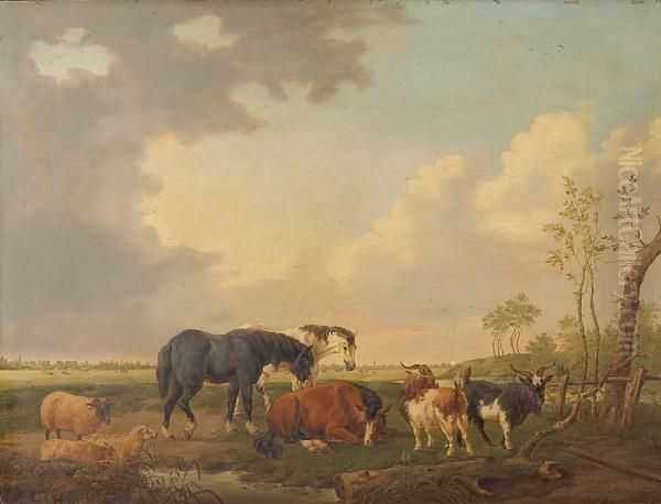 Cattle Before A Lowland Landscape - view 1