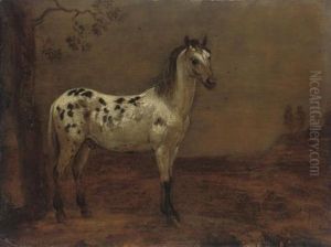 An Appaloosa Horse By A Tree by Paulus Potter