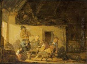 A Barn Interior by Pieter Symonsz Potter