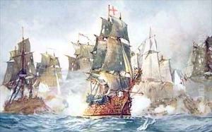 Battle of the Saints by Charles Edward Dixon