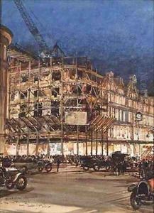 Construction of the New Building for Bourne and Hollingsworth by Charles Edward Dixon