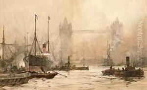 Tower Bridge from Cherry Garden Pier by Charles Edward Dixon