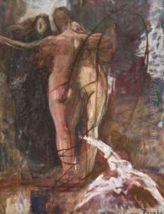 Deux Nus by Eugene Robert Pougheon