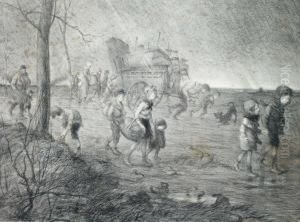 L'exode by Francisque Poulbot