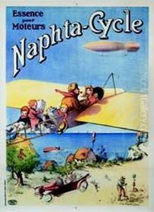 Naphta-cycle Essence Pour Moteur 1911 by Francisque Poulbot