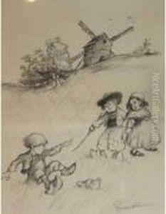 Dessin Au Crayon Gras Et Mine De Plomb