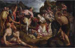 The Meeting Of David And Abigail by Frans Pourbus
