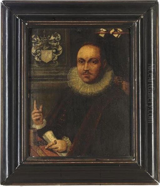 Portrait Of A Gentleman, Bust-length, In A Lace Ruff And Fur Lined Coat - view 1