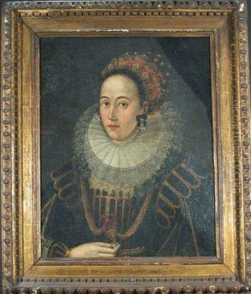 Woman With Lace Ruff - view 1