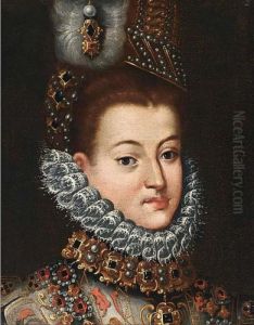 Portrait Of Isabella Clara Eugenia Of Austria by Frans Pourbus