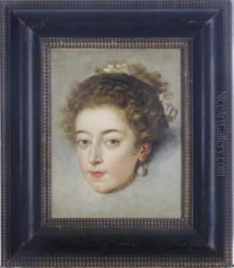 Portrait Of Queen Henriette-marie Of France by Frans Pourbus the younger