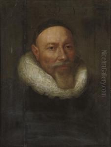 Portrait Of A Gentleman, Bust-length, In A Black Cap And Whiteruff