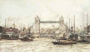 Tower Bridge by Charles Edward Dixon