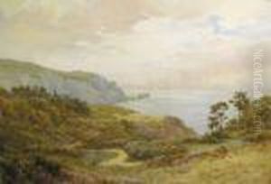 * Pair Ofwatercolours, Coastal
Landscapes South West England, One Withdistant Corfe Castle * Pair Ofwatercolours, Coastal
Landscapes South West England, One Withdistant Corfe Castle