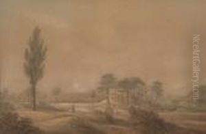 The Mount Pond, Clapham Common, Looking North-east