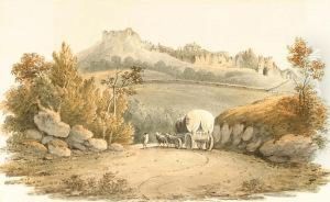 A Wagon Before A Fort