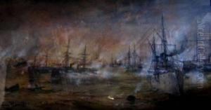 Naval Skirmish by Lucien Whiting Powell