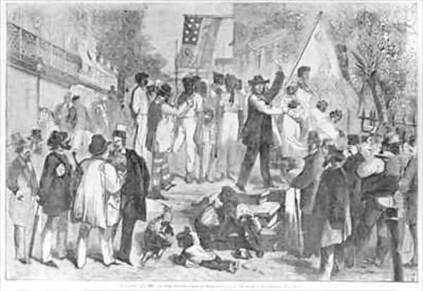 A Slave Auction at the South - view 1