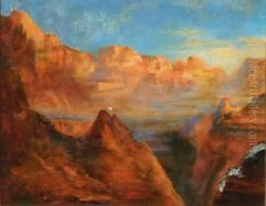 View Of The Grand Canyon by Lucien Whiting Powell