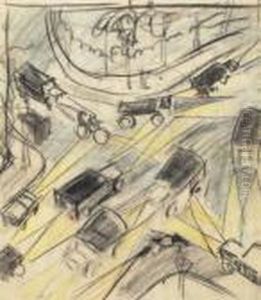 Study For Traffic - Piccadilly Circus by Cyril E. Power