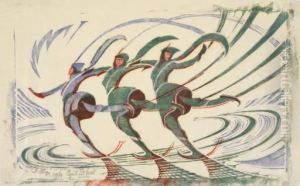 Skaters (coppel Cep 29) by Cyril E. Power