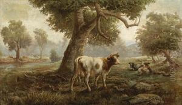 Cattle In A Bush Landscape - view 1