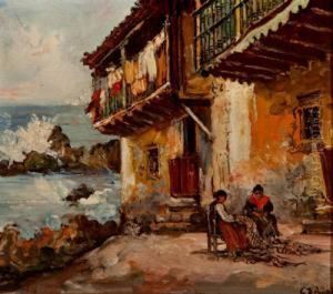 "caserio De Pescadores, Santander". by Emilio Poy Dalmau