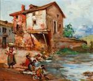 "lavanderas En El Rio" by Emilio Poy Dalmau