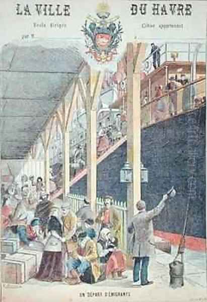 The Departure of Emigrants from Le Havre - view 1