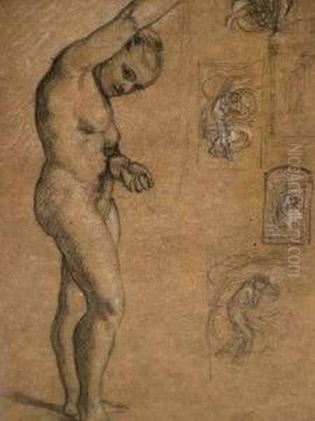 Nude Study With Designs Based On The Model - view 1