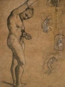 Nude Study With Designs Based On The Model by Sir Edward John Poynter