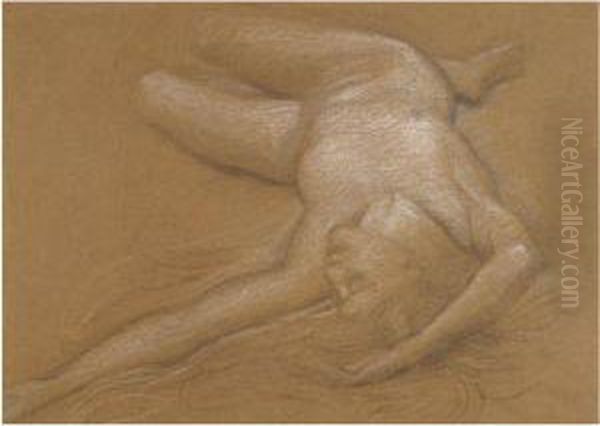 Study Of A Reclining Nude Girl For The Cave Of The Storm Nymphs - view 1