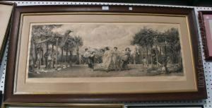 Classical Frieze With Figures Dancing And Playing Musical Instruments by Sir Edward John Poynter