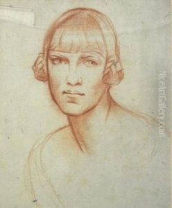 Portrait Study Of A Young Woman, Head And Shoulders