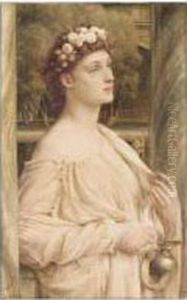 A Vestal, Portrait Of Miss Violet Lindsay A Vestal, Portrait Of Miss Violet Lindsay